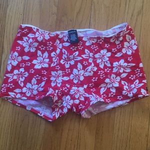 Red & White Bebe Floral undershorts. Cute, fun.